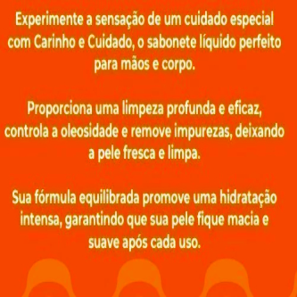 SABONETE LIQUIDO CORPO E MAO CARINHO CUIDADO MADE IN RRB5101 MELU RUBY ROSE