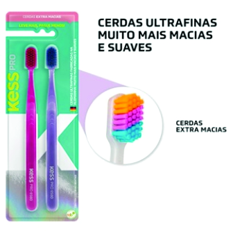 PACK COM 2 ESC. DENTAIS KESS PRO 10K METALLIC EXTRA MACIAS