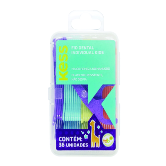 FIO DENTAL INDIVIDUAL KESS KIDS POTE COM 36 UNIDADES