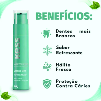 GEL DENTAL KESS WHITELICIOUS CLASSIC MINT