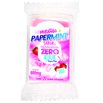Lâmina Bucal Refrescante Papermint Sabor Morango Ice